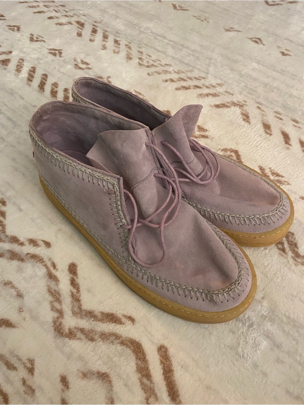 Laidback London Purple Suede Shenje Moccasin Booties Size 39 / US 8.5